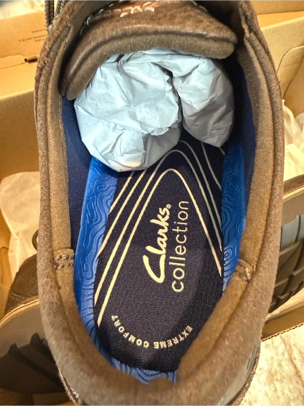 Clarks Men's Brown Leather Lace-Up Oxfords (new never worn)